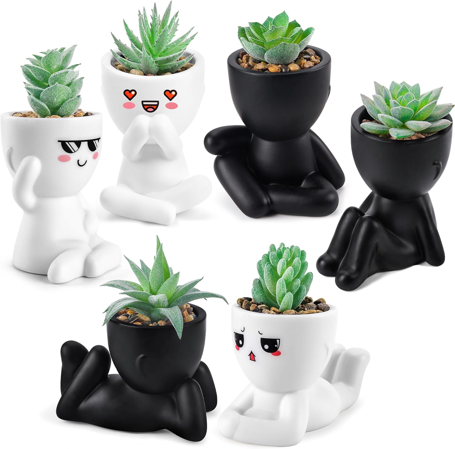 Succulents Plants Artificial, Faux Plants for Bathroom, Bedroom, Home, Room- 3pcs Succulents Plants Artificial, Faux Plants for Bathroom, Bedroom, Home, Room- 3pcs
